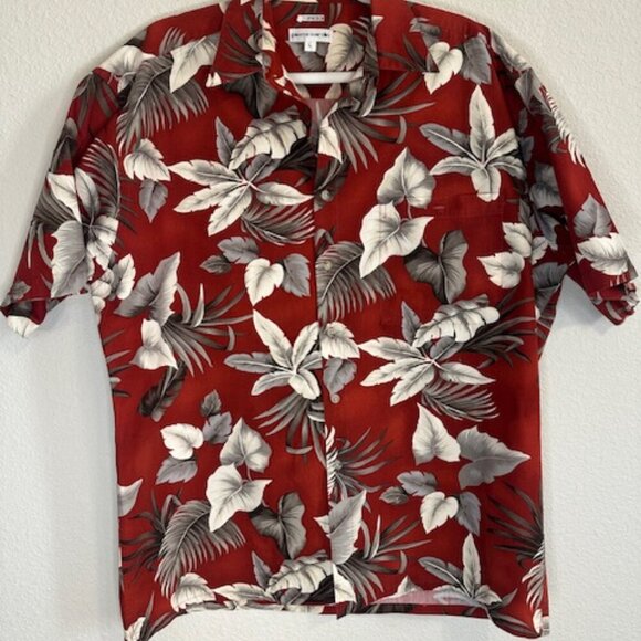 Pierre‎ Cardin Hawaiian Tropical Shirt Floral Short Sleeve Button Down - Picture 2 of 4